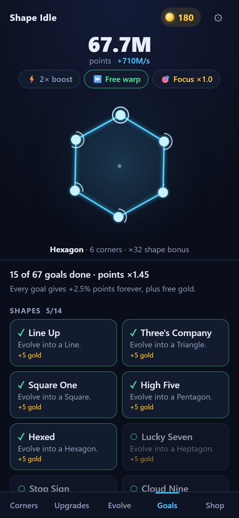 Shape Idle screenshot 2